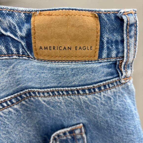 AE Dreamy Drape Super High-Rise Ultra Wide-Leg Jeans Distressed 5 Pocket Sz 20 - Picture 2 of 13